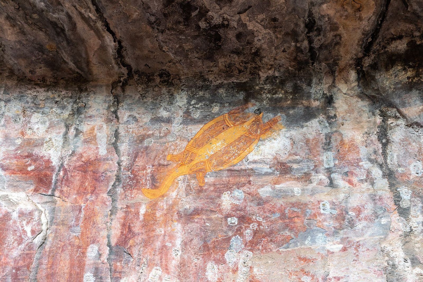 Aboriginal rock art paintings at Ubirr, Kakadu National Park, Australia