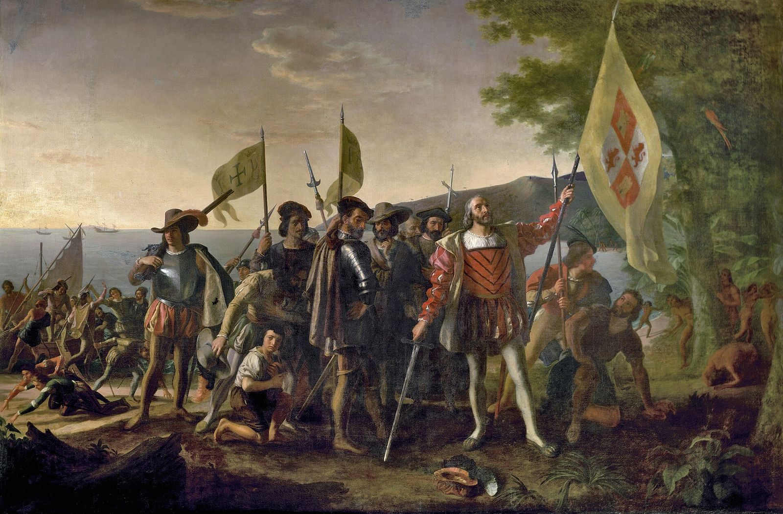 John Vanderlyn's 1847 painting of Columbus landing in the Americas, in the U.S. Capitol