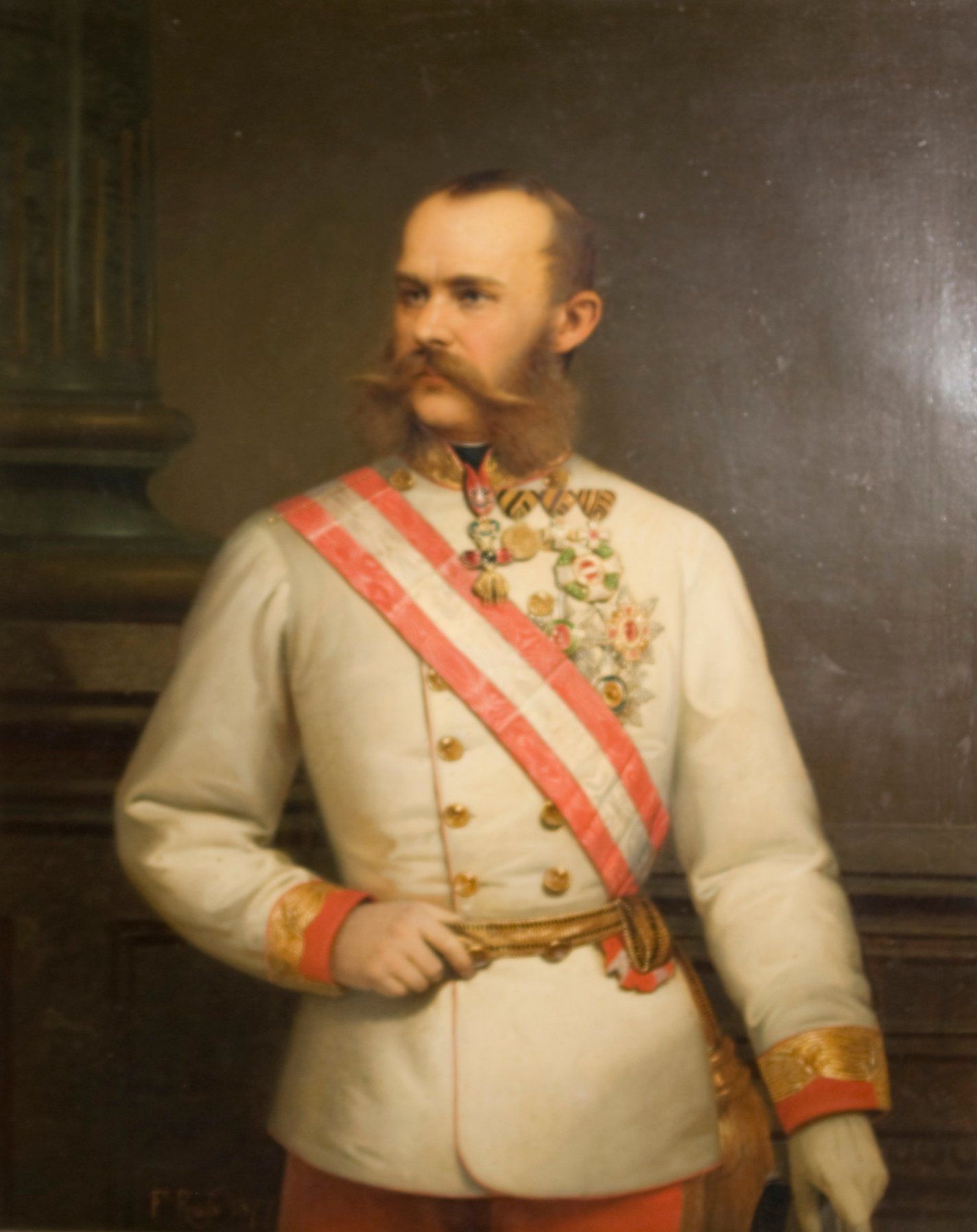 Emperor Franz Joseph I of Austria, who reigned over Austria-Hungary from 1867 to 1916 — 19th-century portrait