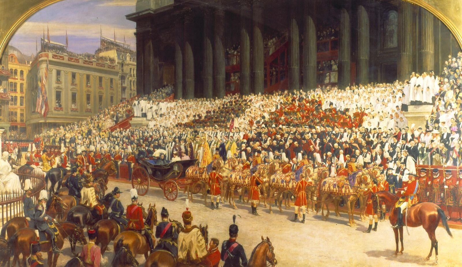 Queen Victoria's Diamond Jubilee service at St Paul's Cathedral, London, 22 June 1897 — the British Empire at its zenith