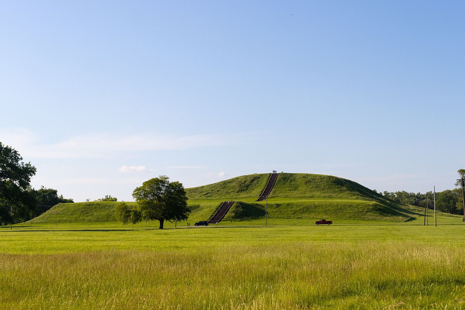 Monks Mound at Cahokia, Illinois — the largest pre-Columbian earthwork in North America