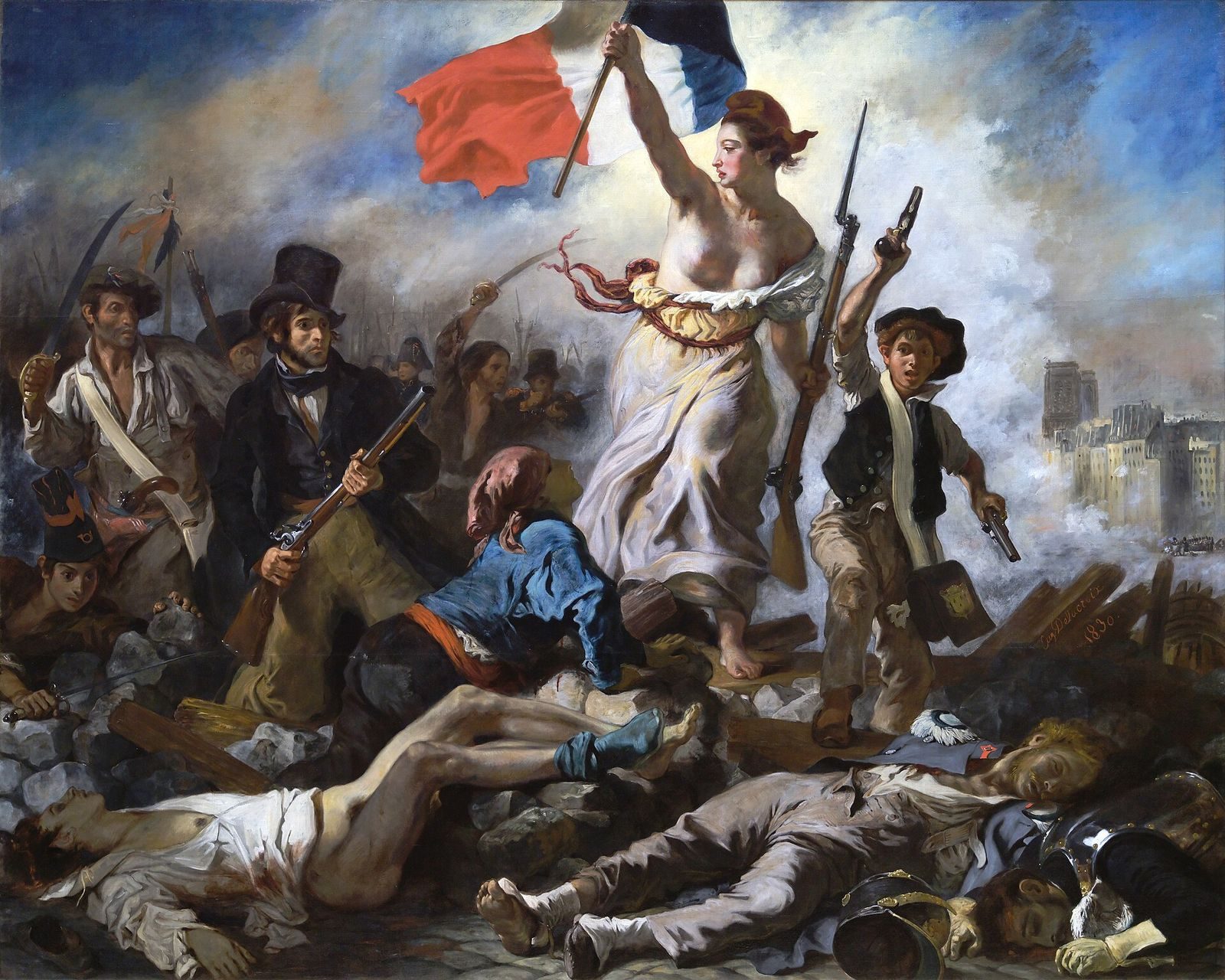 Liberty Leading the People by Eugène Delacroix (1830), Louvre Museum