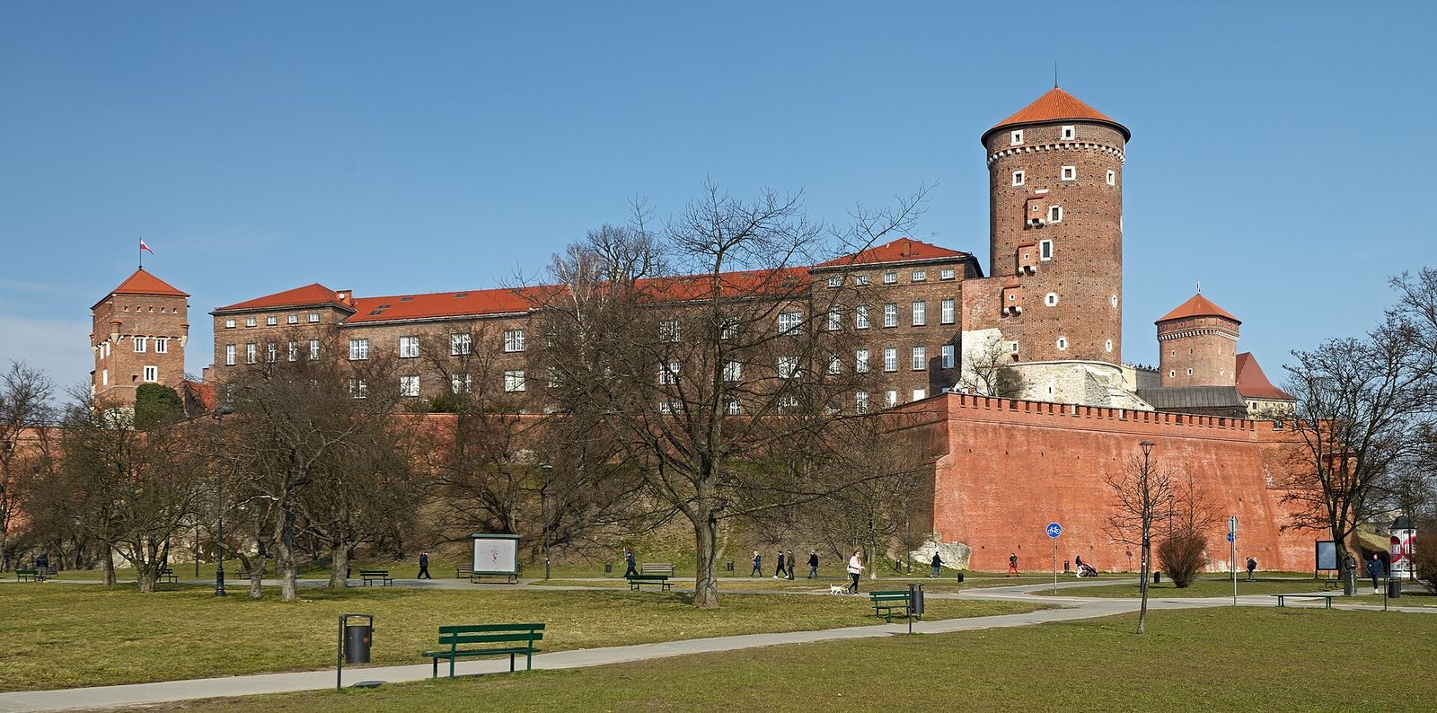 Wawel Castle in Kraków, seen from the south — the seat of the kings of Poland and grand dukes of Lithuania