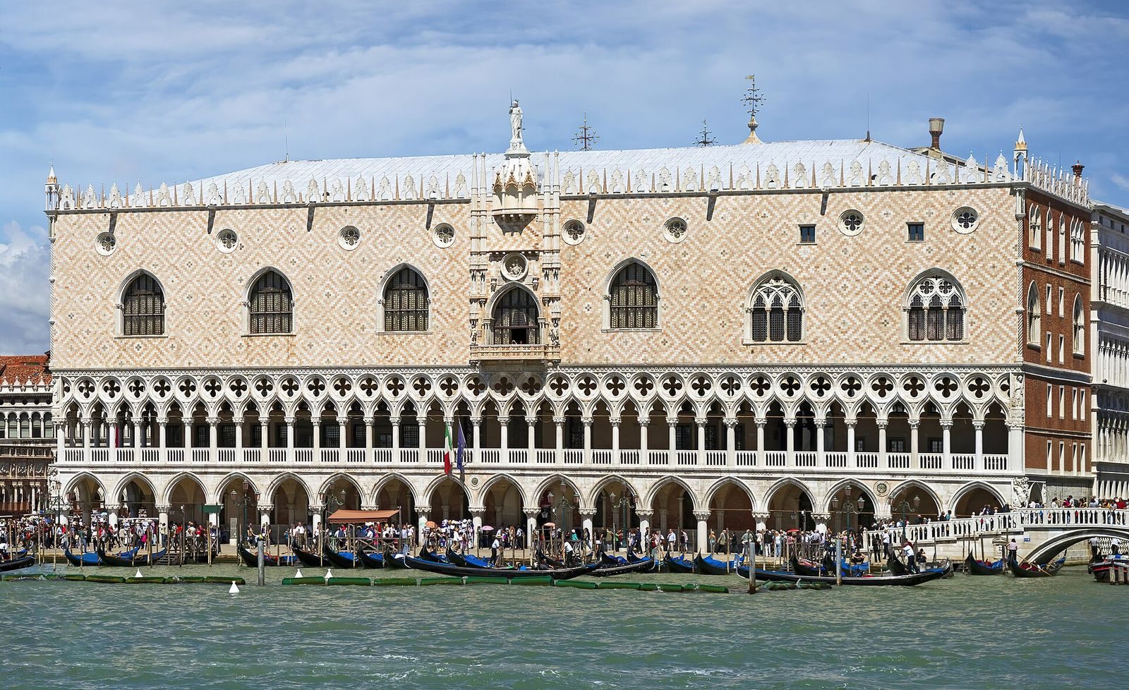 The Doge's Palace in Venice seen from the sea — the seat of the Venetian Republic's government