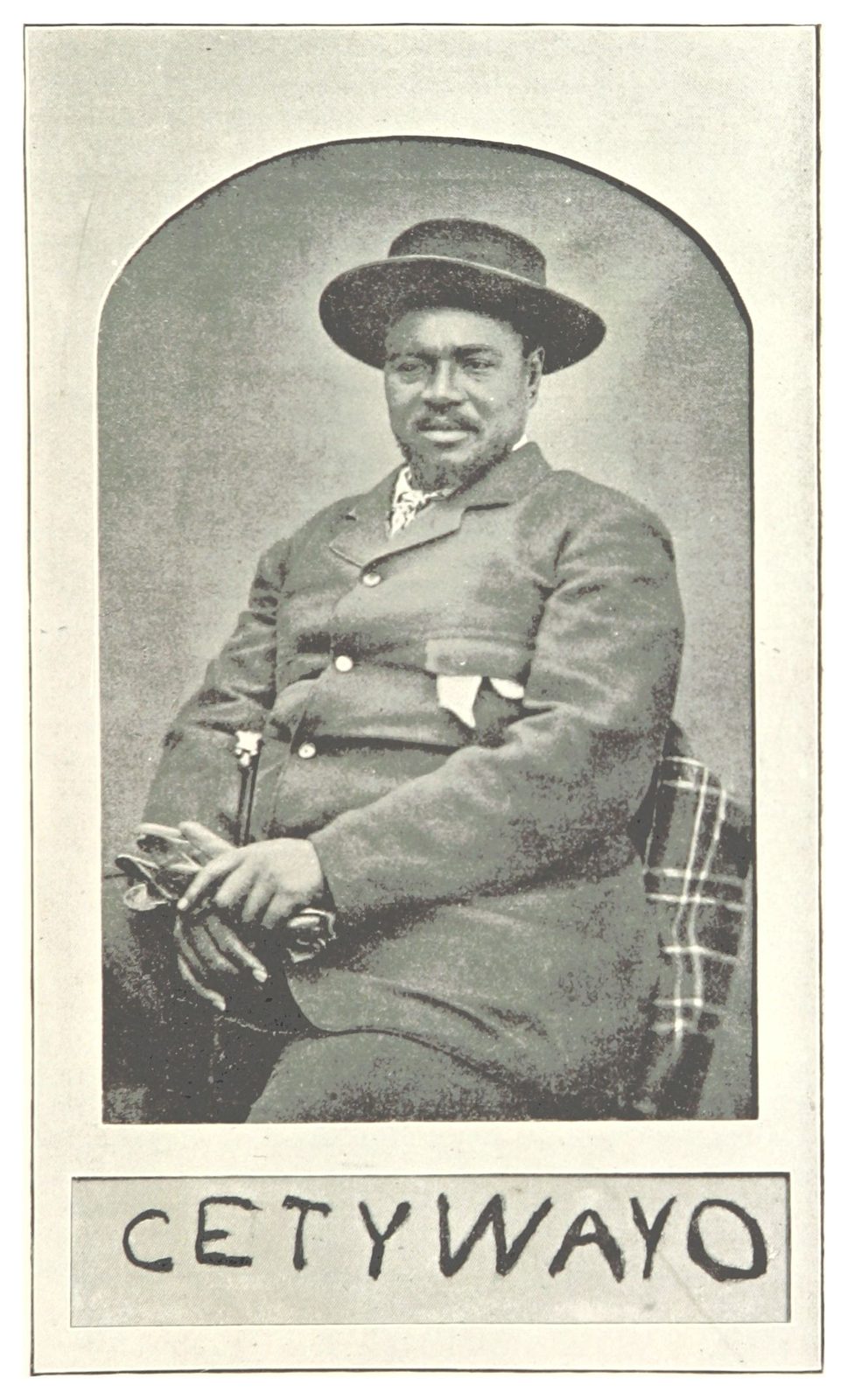 King Cetshwayo of the Zulus — engraved portrait from the Anglo-Zulu War of 1879