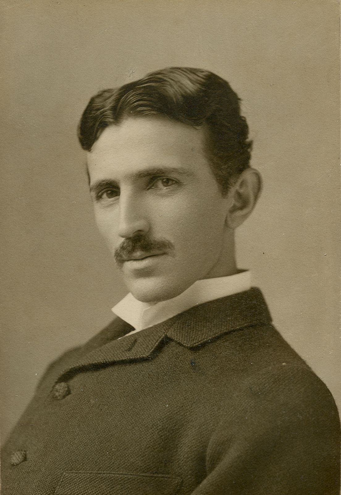 Photographic portrait of Nikola Tesla, circa 1890