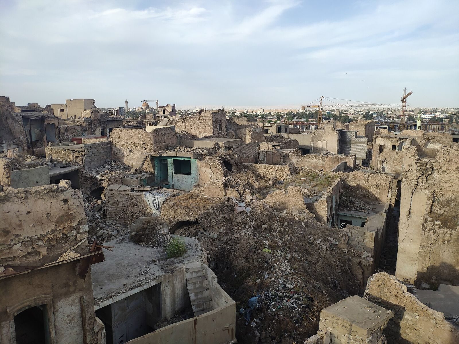 Ruins in the Maydan district of Mosul after the battle against ISIS