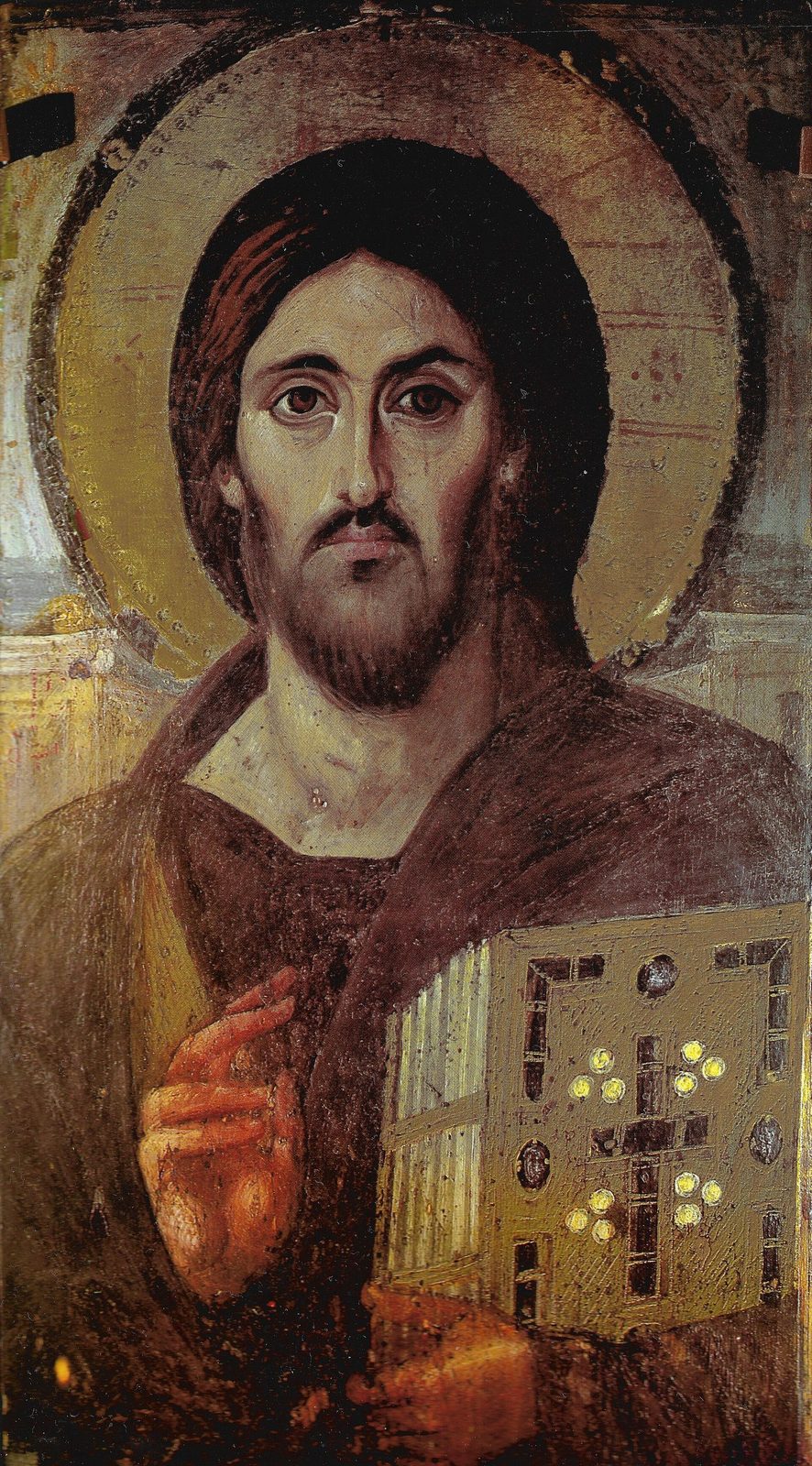 L'icône du Christ Pantocrator (VIᵉ siècle) au monastère Sainte-Catherine du mont Sinaï