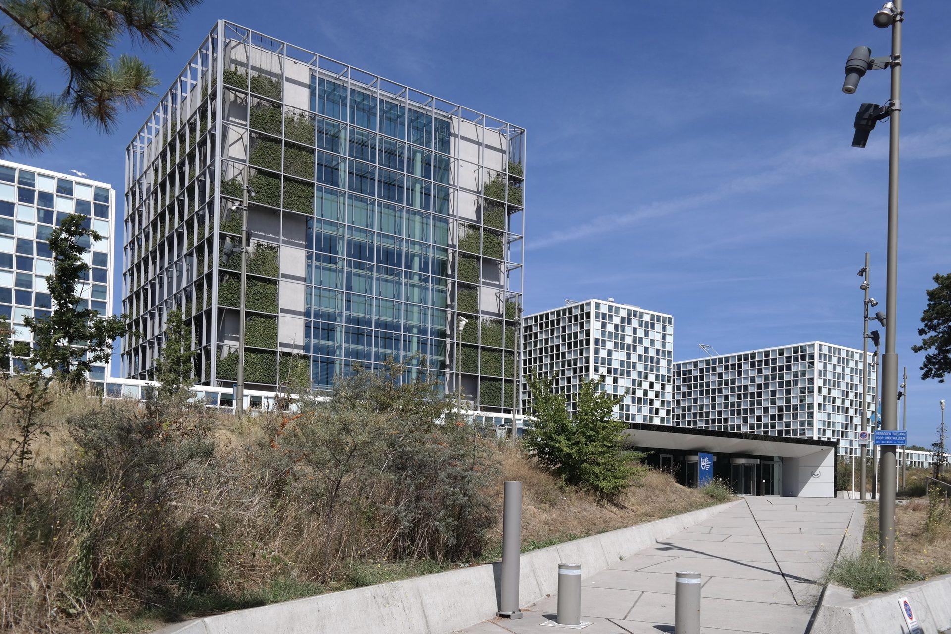 The International Criminal Court building in The Hague, Netherlands — seat of the court now under United States sanctions