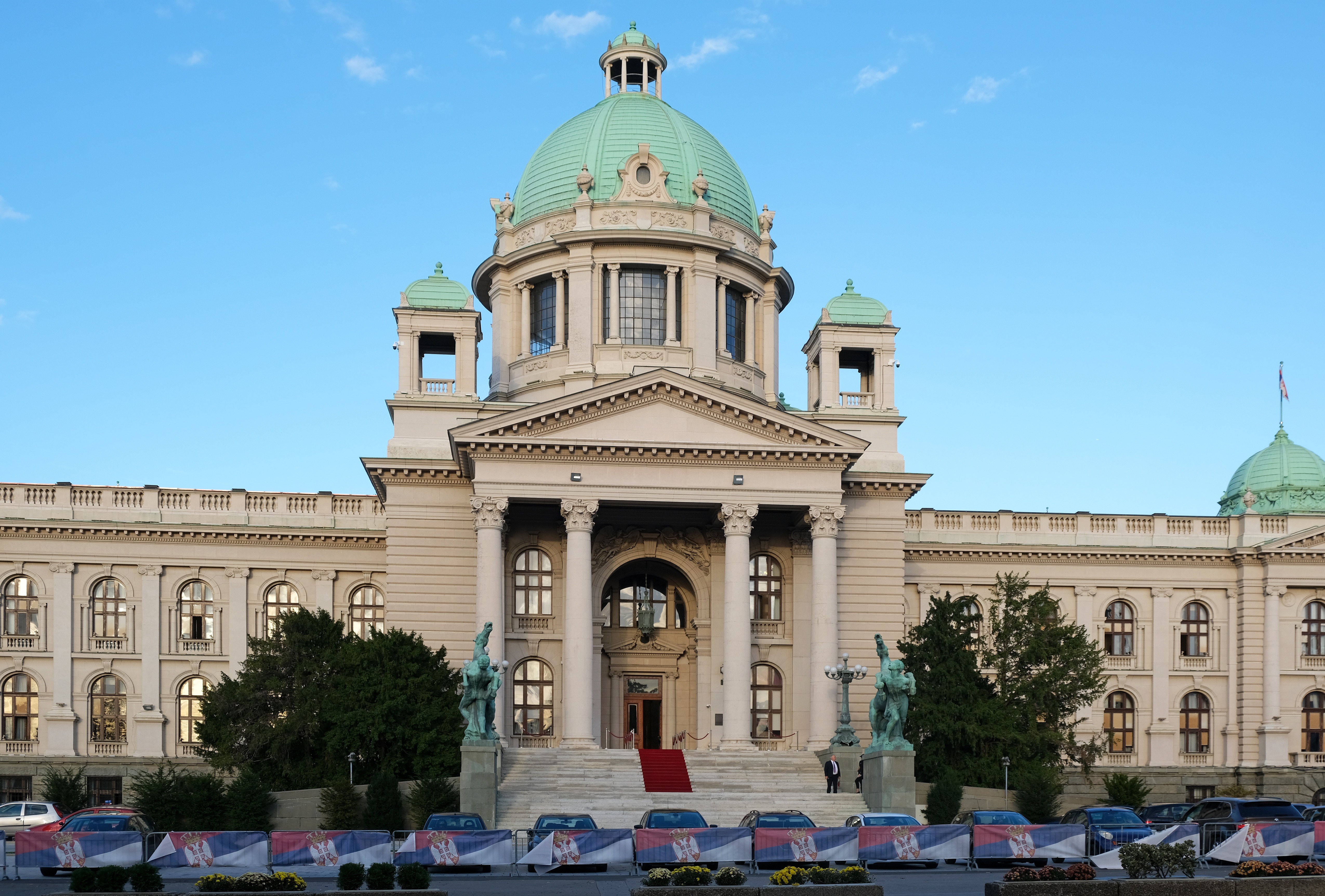 The House of the National Assembly of Serbia in Belgrade, where the Student List majority will constitute the new parliament