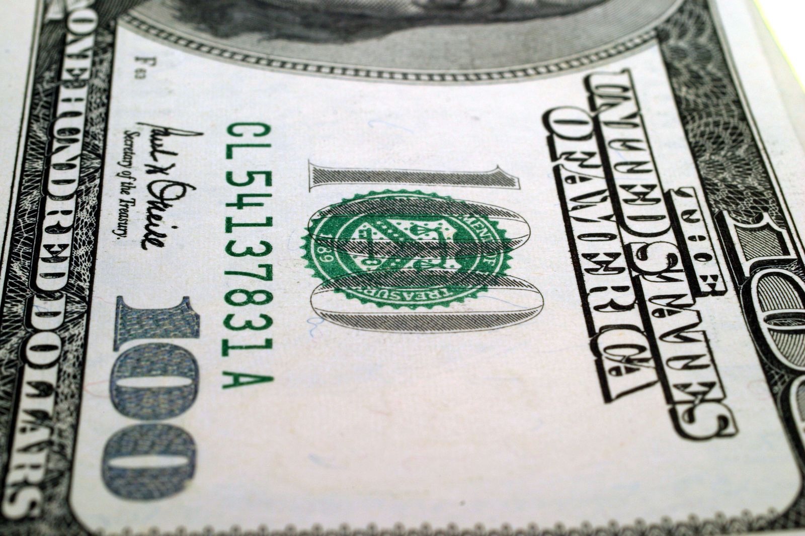 US dollar banknotes